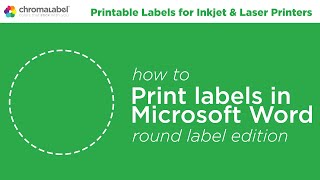 How to Print Circle Laser  Inkjet Labels with Microsoft Word [upl. by Osnohpla]