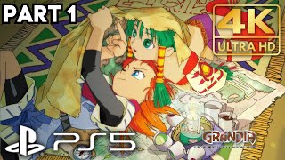 Grandia Gameplay Walkthrough Part 1  PS5 PS1  4K HDR No Commentary Gaming [upl. by Soalokin]