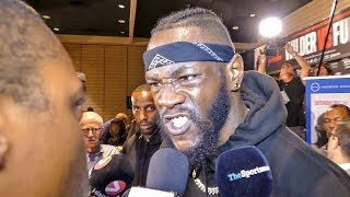 Deontay Wilder BLASTS Radio Rahim In His FACE [upl. by Aihpos]