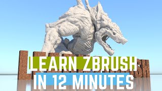 Learn Zbrush In 12 Minutes  Zbrush Beginner Tutorial [upl. by Gauldin]