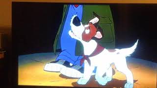 Oliver And Company 1988  Roscoe And DeSoto Attack Dodger [upl. by Bluh]