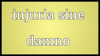 Injuria sine damno Meaning [upl. by Alta]