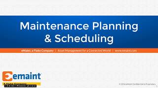 Best Practices Webinar Maintenance Planning amp Scheduling [upl. by Eldnik678]