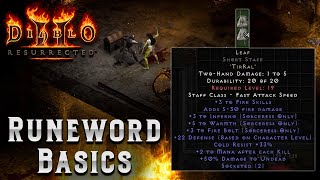 Diablo 2 Resurrected  Beginner Rune Word Guide  Normal difficulty [upl. by Enelcaj355]