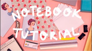 HOW TO MAKE NOTEBOOKS TUTORIAL  Different Cutting Methods Materials I use amp Detailed StepbyStep [upl. by Ayimat92]