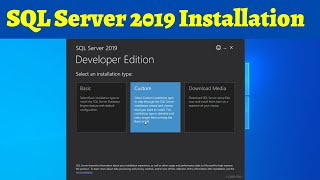 04 Install SQL Server 2019 with custom option  Install SQL Server 2019 [upl. by Nosneb224]