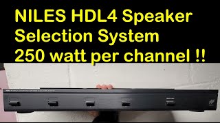 NIles HDL4 Audiophile Stereo Speaker Selector [upl. by Yendahc]