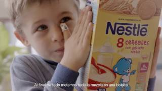 Elaboración papillas NESTLÉ cereales  Nestlé Bebé [upl. by Newcomb746]