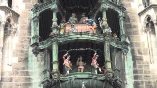 Munichs famous Glockenspiel Marienplatz HD [upl. by Adnalue676]