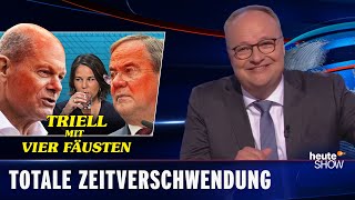 Das Triell Zickenkrieg zwischen Laschet und Scholz  heuteshow vom 17092021 [upl. by Aihseket]