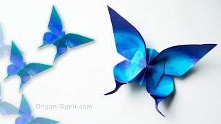 How to Fold an Origami Butterfly  Mariposa UPDATED VERSION Actualizada [upl. by Anceline524]