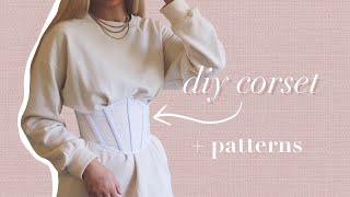 DIY CORSET TUTORIAL  PATTERNS AVAILABLE  How to Sew Your Own Sheer Corset Detailed Explanation [upl. by Homovec]