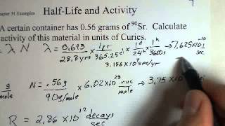 Radioactivity Activity and HalfLife Calculation [upl. by Bowyer533]