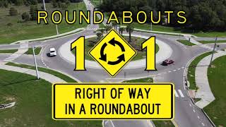 FDOT Roundabouts 101 RIGHT OF WAY IN A ROUNDABOUT [upl. by Emrich424]