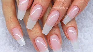 ♡ How To Natural Gelnails with Tips [upl. by Ayn]