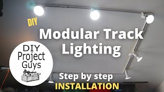 HOW TO INSTALL TRACK LIGHTING  Hampton Bay Track Lighting Install [upl. by Nadia]