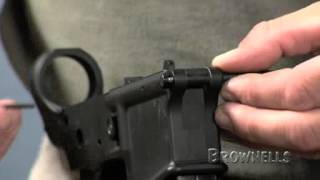 Brownells  AR15 Installing the Pivot Pin [upl. by Haram]