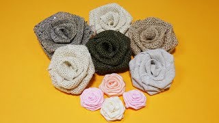 🌸Tutorial flores de tela fáciles🌸 [upl. by Alusru]