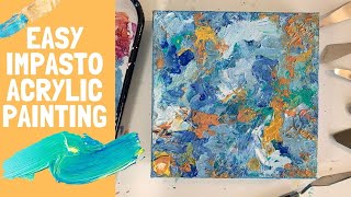 EASY IMPASTO ACRYLIC PAINTING TECHNIQUES Painting with a Palette Knife Add Texture Beginner Art [upl. by Nelrac]