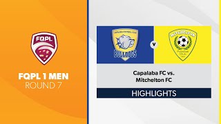 FQPL 1 Men R7  Capalaba FC vs Mitchelton FC Highlights [upl. by Notneb478]