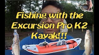 Intex Excursion Pro K2 Kayak Fishing Session [upl. by Henning]