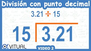 ➗ Cómo hacer una DIVISIÓN con PUNTO DECIMAL ADENTRO [upl. by Davie665]