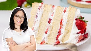 How To Make A Strawberry Shortcake Layer Cake [upl. by Schmitz]