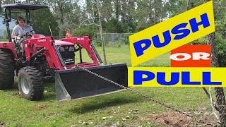 Puling TREES with a TractorMahindra 4540 can handle it [upl. by Yuht]