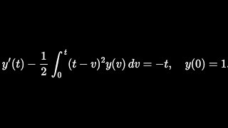 Diff Eqn Solving an Integrodifferential equation by the Laplace transform [upl. by Zawde]