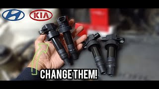 Changing Kia ignition coils step by step [upl. by Auqinahs]