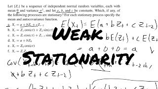 Time Series Weak Stationarity [upl. by Close]