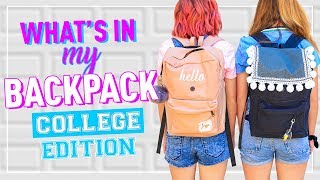 What’s in My Backpack COLLEGE Edition  Back to School 2019 [upl. by Sprung31]