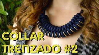 COMO HACER UN COLLAR TRENZADO  PARACORD NECKLACE [upl. by Rodmur]