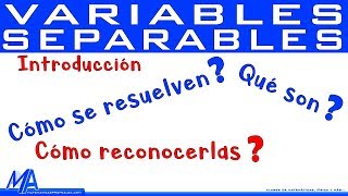 Ecuaciones diferenciales de variables separables  Introducción [upl. by Nillek]