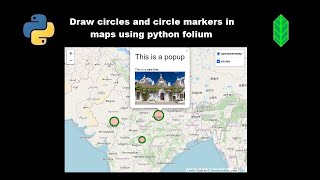 Circles and circle markers in maps using python folium [upl. by Ahseket]