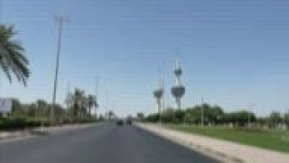 Streets deserted as temperatures soar in Kuwait City [upl. by Sanez]