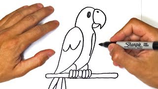 How to draw a Parrot for kids  Parrot Easy Draw Tutorial [upl. by Leirda]