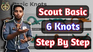 Scout basic 6 knots step by step [upl. by Leira]