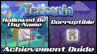 HALLOW amp CORRUPT Worlds  Percent Criteria Change After 13  TERRARIA AchievementTrophy Guide [upl. by Wolram]