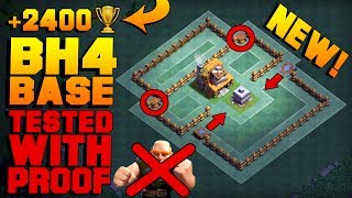 BEST Builder Hall 4 Base w PROOF MUST SEE  NEW CoC BH4 ANTI GIANT Builder Base  Clash of Clans [upl. by Ennobe]