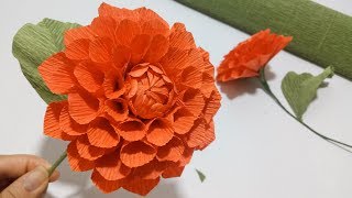 Como hacer flores de papel Dalia Super faciles y rapidas  DIY Manualidades 70 [upl. by Grannias463]