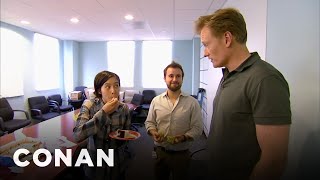 Conan Busts His Employees Eating Cake  CONAN on TBS [upl. by Hock]