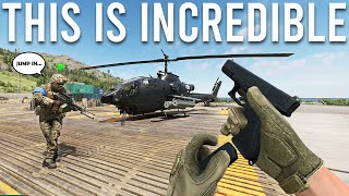 Becoming an Attack Helicopter Gunner in a War Simulator is Crazy [upl. by Nady]