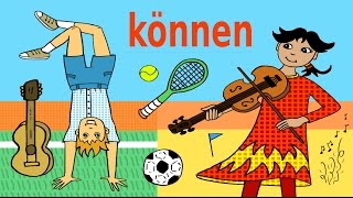 Deutsches Modalverb quotkönnenquot  Sport  Musik  German lesson for beginners A1 [upl. by Yeta]