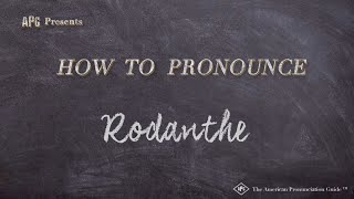 How to Pronounce Rodanthe Real Life Examples [upl. by Nwahsyd]