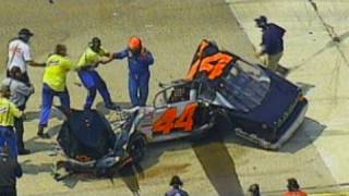 Mike Harmons Car Torn Apart in Crash at Bristol O [upl. by Lesirg]