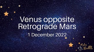 Venus opposition retrograde Mars  1 December 2022 [upl. by Morton]