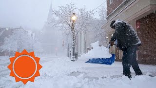 First snowstorm of the year hits Washington DC  AccuWeather [upl. by Nosilla]