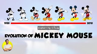 Evolution of MICKEY MOUSE  90 Years Explained  CARTOON EVOLUTION [upl. by Tews]