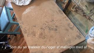 Kalkmaling og Frottage teknikken Kalkmaling AnnieSloan ChalkPaint [upl. by Odele951]